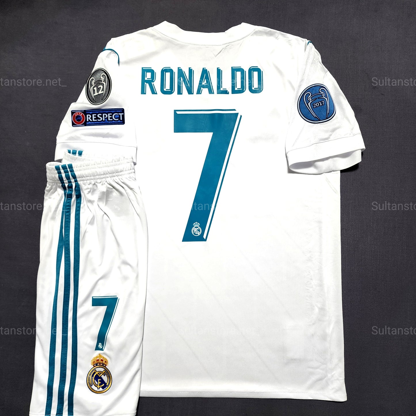 Ronaldo 2018 Real Madrid Final Champions League Home Short Sleeve Kit
