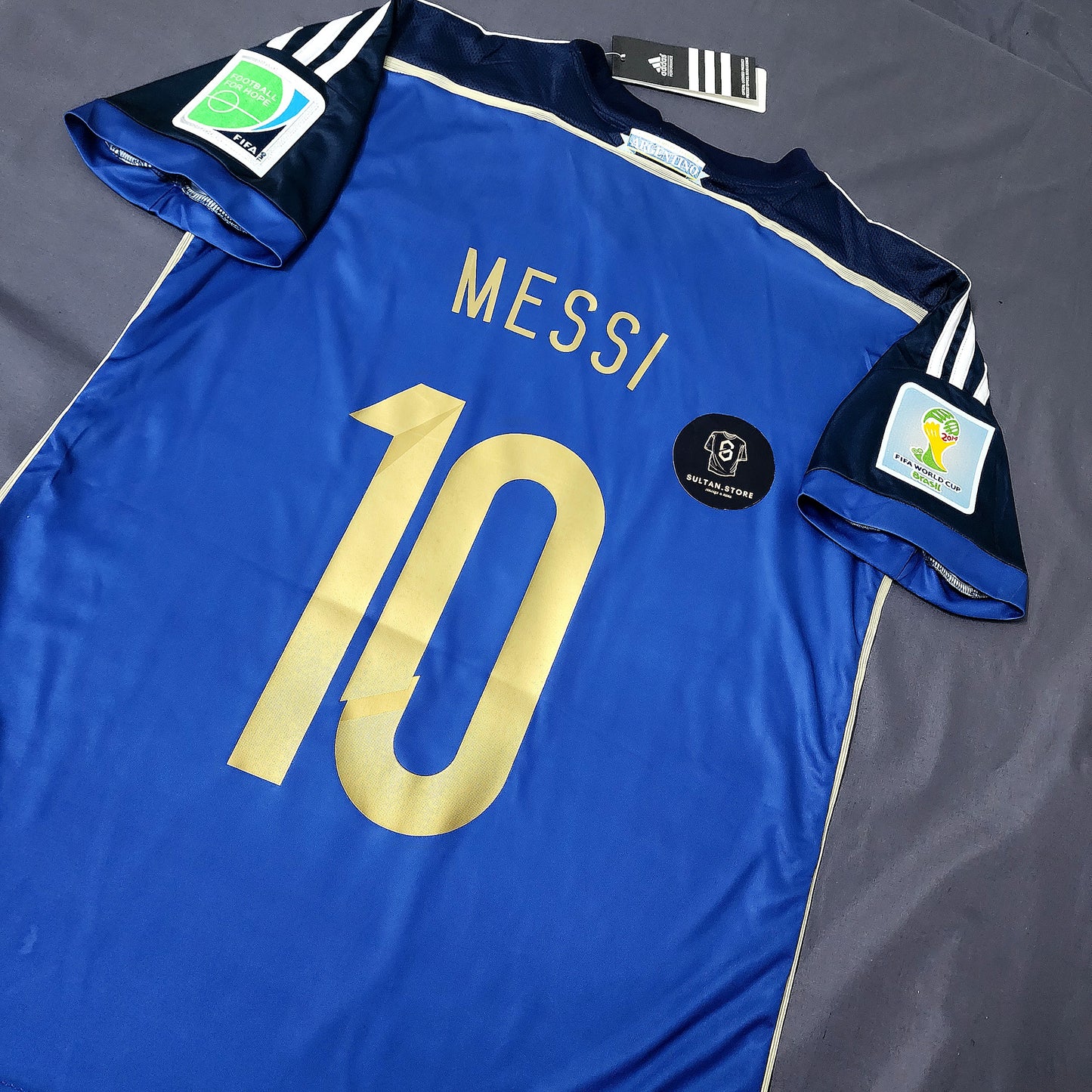 Messi 2014 Argentina Final World Cup Away Jersey
