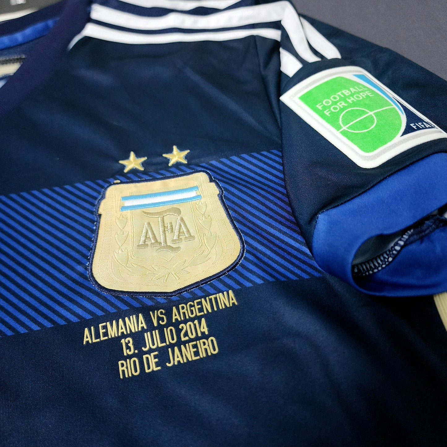 Messi 2014 Argentina Final World Cup Away Jersey