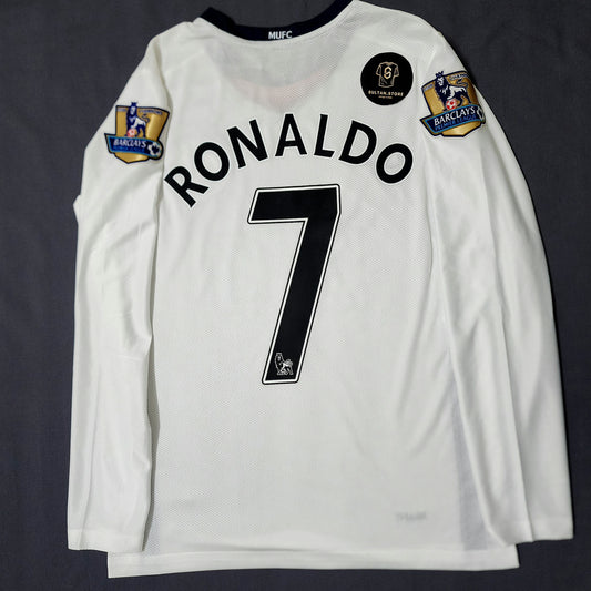 Ronaldo 2008/09 Manchester United Away White Jersey