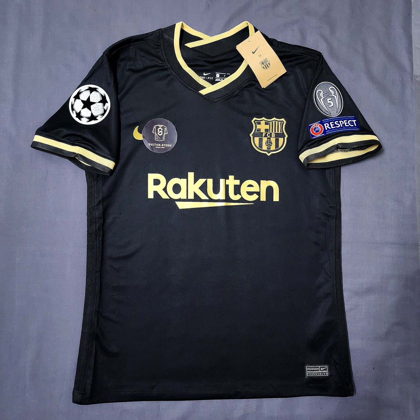 Messi 2020/21 Barcelona Away Kit Champions League