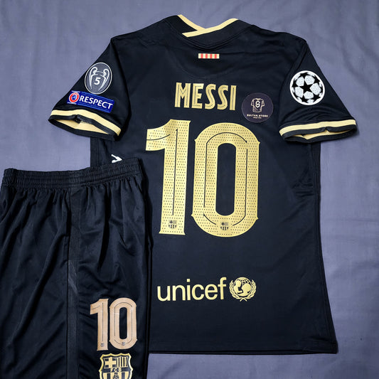 Messi 2020/21 Barcelona Away Kit Champions League
