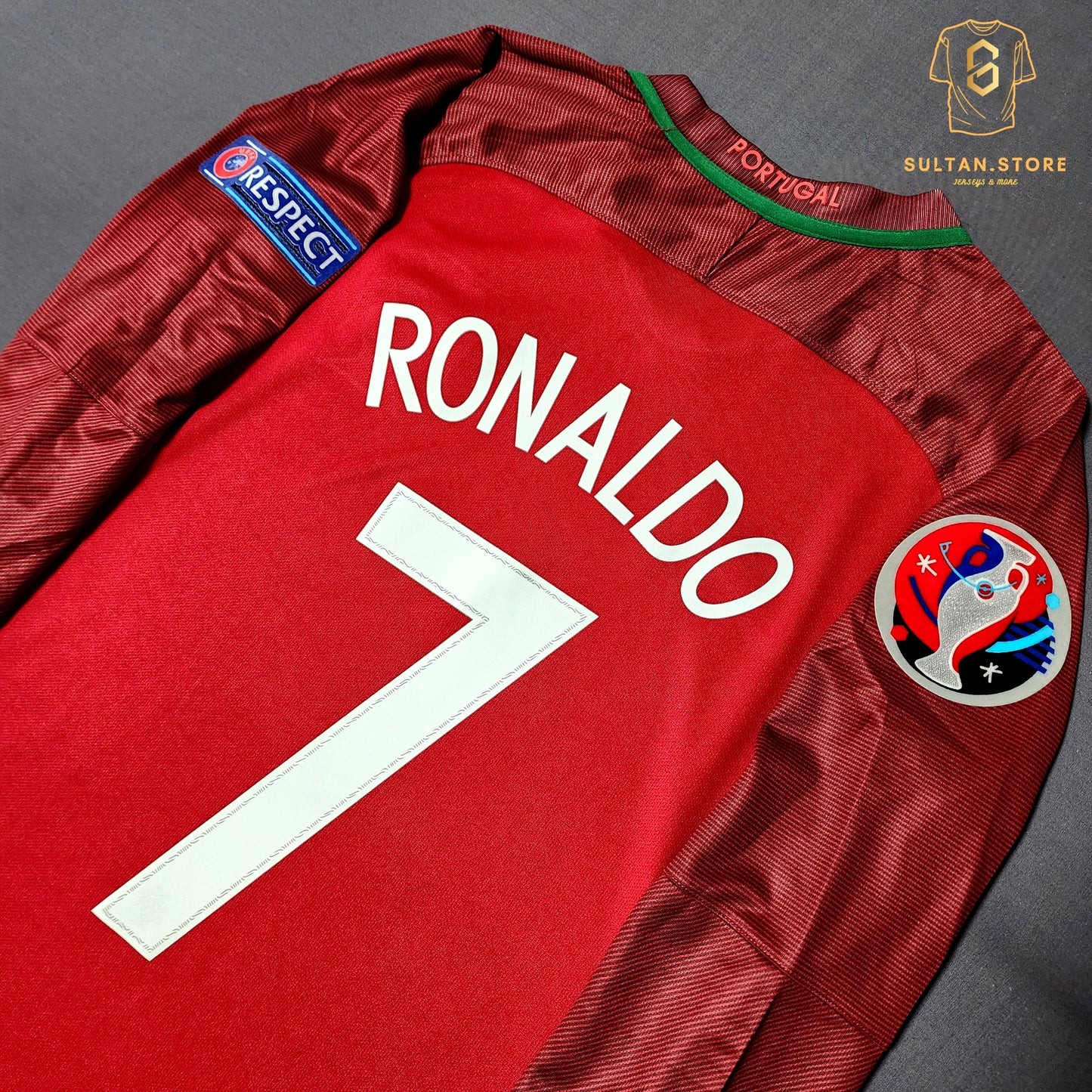 Ronaldo 2016 Portugal Long Sleeve Home Jersey
