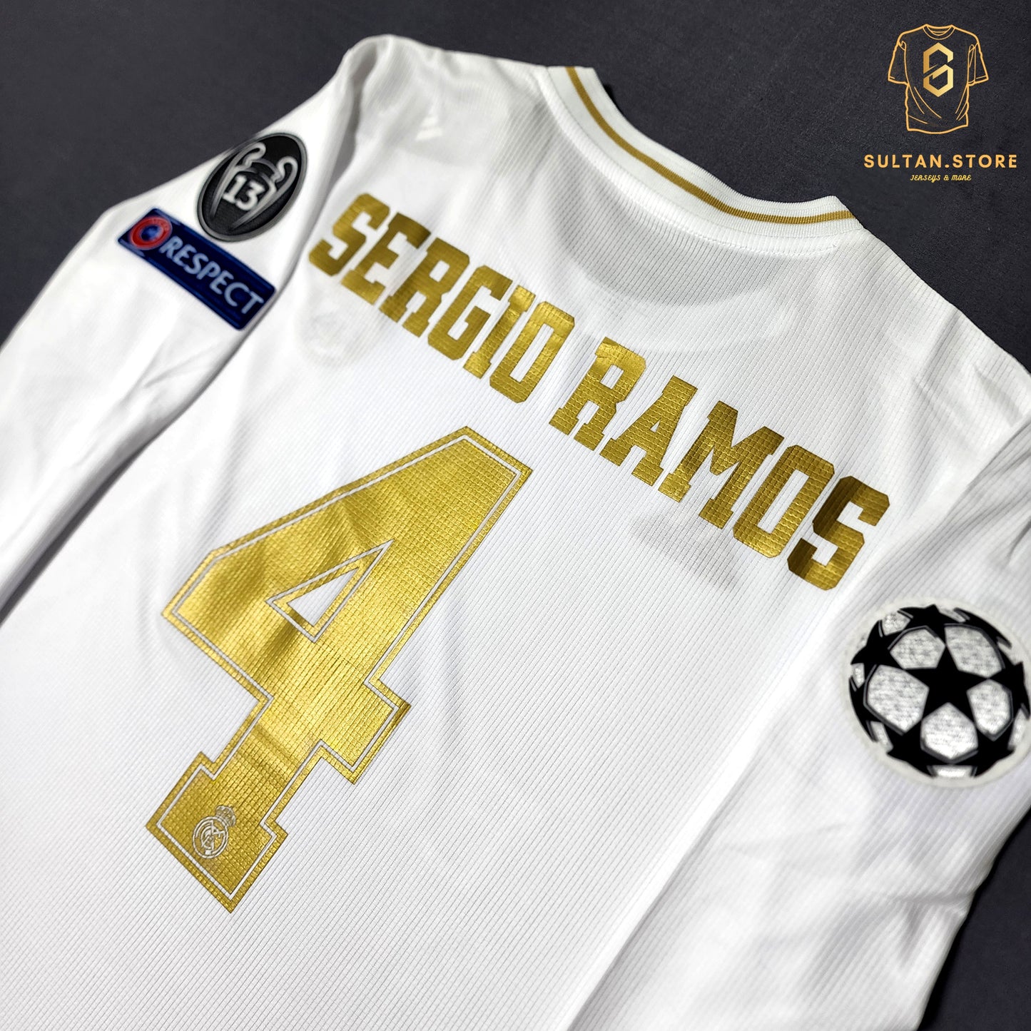 Ramos 2019/20 Real Madrid Long Sleeve Home Kit