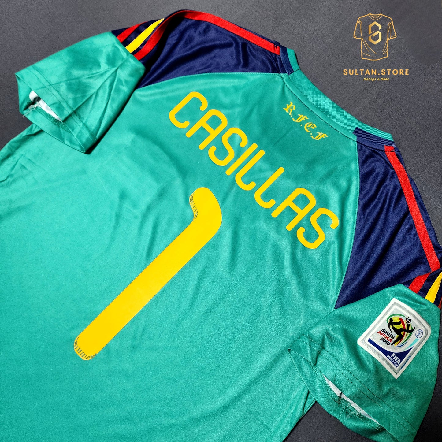 Casillas 2010 Spain Final World Cup GK Away Jersey